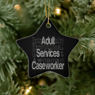 Ornement En Céramique Adult Services Caseworker Extraordinaire