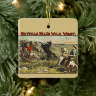 Ornement En Céramique Affiche de cow-boy de l'Ouest sauvage de Buffalo B