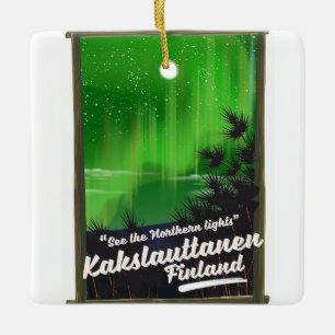 Ornement En Céramique Affiche de voyage de Kakslauttanen finlande