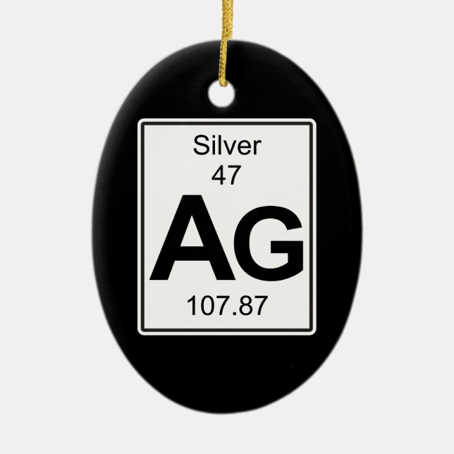 Ornement En Céramique AG - Argent (Devant)