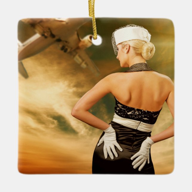 Ornement En Céramique Agent de bord rétro - SRF (Devant)