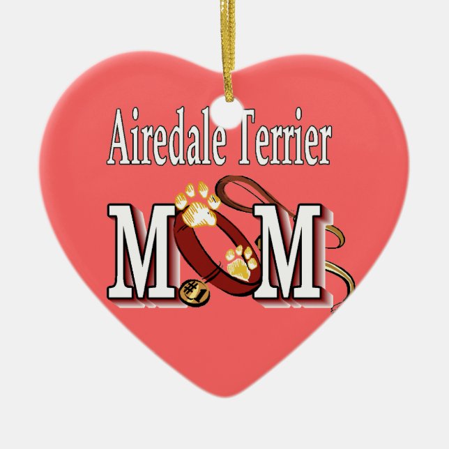 Ornement En Céramique Airedale Terrier MOM (Devant)