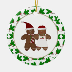 Ornement En Céramique Ajouter personnalisés de Gingerbead à l'ornement