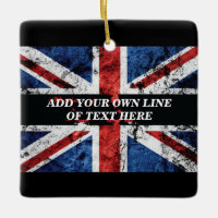 Ajouter votre texte sur le drapeau anglais Jeu d'o
