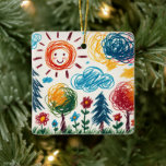 Ornement En Céramique Ajoutez l'oeuvre de votre enfant à ce Noël<br><div class="desc">Personnalisez votre ornement de Noël avec le chef-d'oeuvre de votre enfant : Affichez la créativité de votre petit pour que tous puissent voir cette période de fêtes avec notre ornement en céramique de Noël. C'est une façon merveilleuse de célébrer le talent artistique de votre enfant et de les faire rayonner...</div>