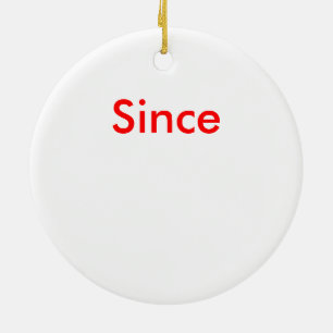 Ornement En Céramique Ajoutez une date sobre à ce Noël