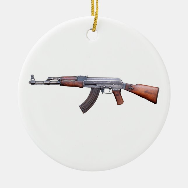ORNEMENT EN CÉRAMIQUE AK-47 (Devant)