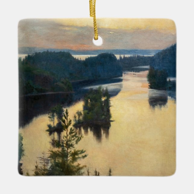 Ornement En Céramique Albert Edelfeel - Kaukola Ridge au coucher du sole (Devant)