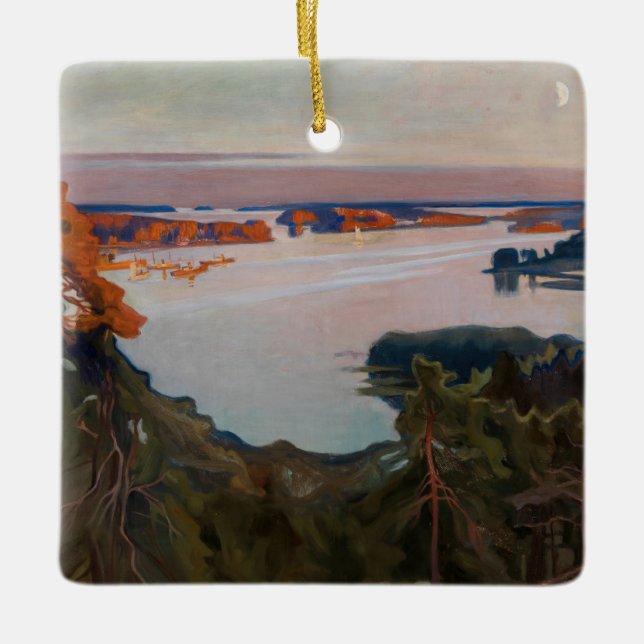 Ornement En Céramique Albert Edelfeel - Vue sur Haikko (Devant)