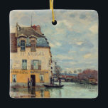 Ornement En Céramique Alfred Sisley - Inondation à Port-Marly 1872<br><div class="desc">Inondation à Port-Marly / L'inondation à Port-Marly - Alfred Sisley,  1872</div>