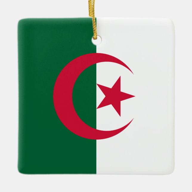 Ornement En Céramique Algeria (Algerian) Flag (Devant)