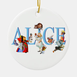 Ornement En Céramique Alice au pays des merveilles et amis