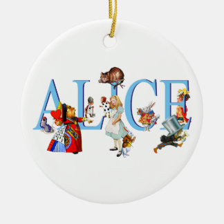Ornement En Céramique Alice au pays des merveilles et amis