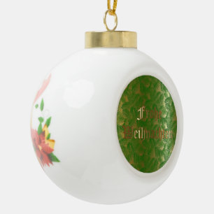 Ornement en céramique allemand de boule de Bell d