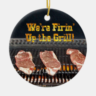 Ornement En Céramique Allumez le Grill !