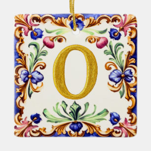 Ornement En Céramique Alphabet doré – Lettre O