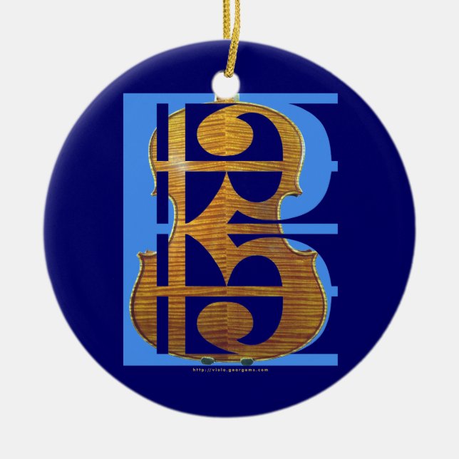 Ornement En Céramique Alto dans la clef d'alto (Devant)