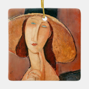 Ornement En Céramique Amedeo Modigliani - Jeanne Hebuterne en grand Casq
