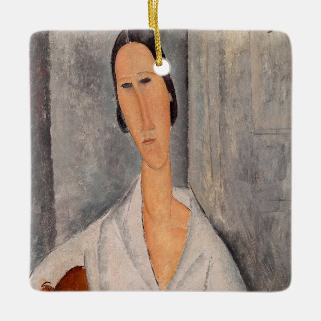 Ornement En Céramique Amedeo Modigliani - Madame Hanka Zborowska Leaning (Devant)