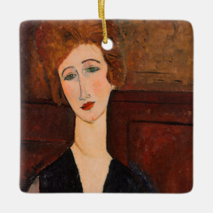 Ornement En Céramique Amedeo Modigliani - Portrait d'une femme