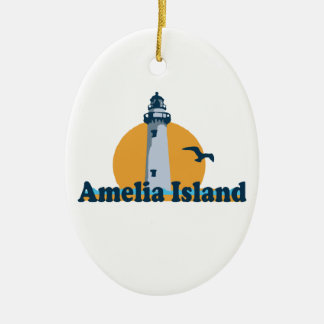 Ornement En Céramique Amelia Island - conception de phare