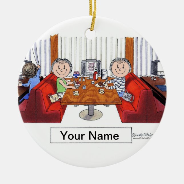 Ornement En Céramique Amis - Femme & Femme (Devant)