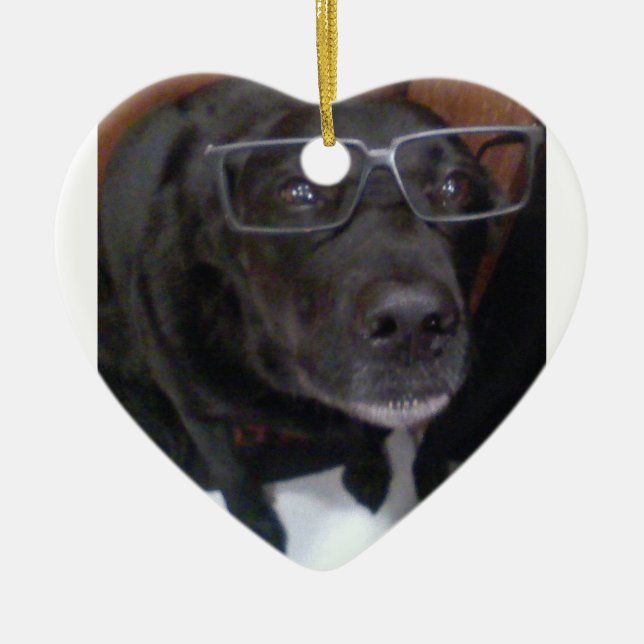 Ornement En Céramique Amour de chiot (Devant)