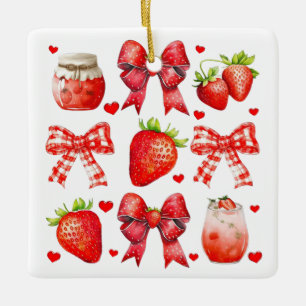 Ornement En Céramique Amour fraise esthétique