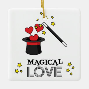 Ornement En Céramique Amour magique - Noir