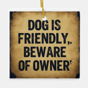 Ornement En Céramique Amoureux des chiens 
