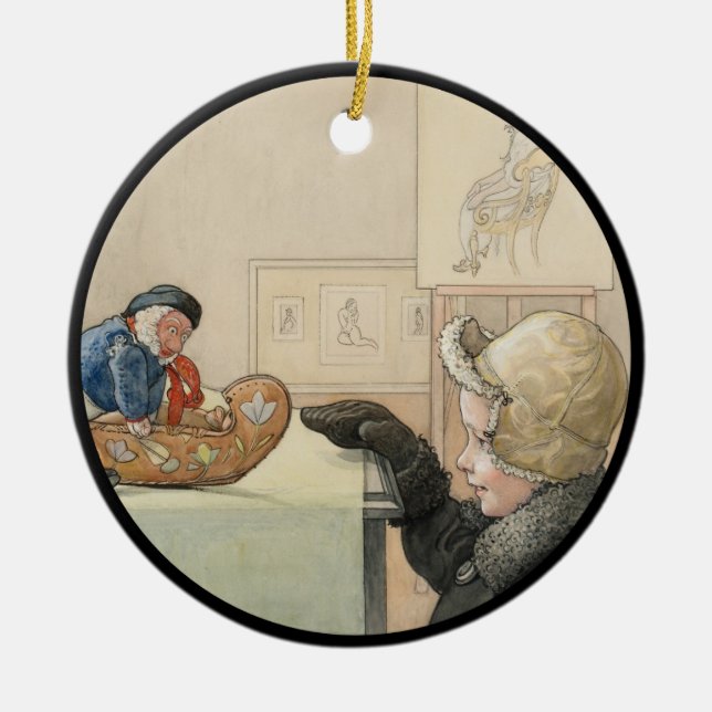 Ornement En Céramique Amusant petit camarade (Devant)