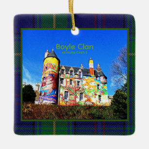 Ornement En Céramique Amusants Boyle Scottish Clan's Kelburn Castle Tart