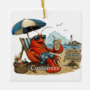 Ornement En Céramique Amusement d'été Homard du Maine Thunder_Cove