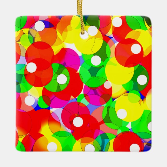 Ornement En Céramique Amusement festif bulle art (Devant)