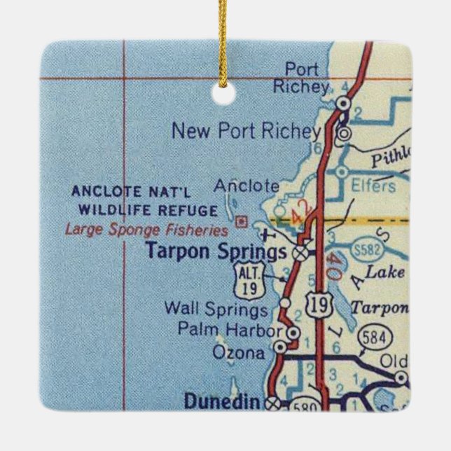 Ornement En Céramique Ancien Tarpon Springs (Dos)