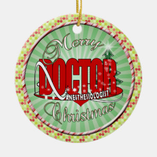 ORNEMENT EN CÉRAMIQUE ANESTHÉSISTE DE NOËL