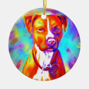 Ornement En Céramique Ange génial - Pitbull
