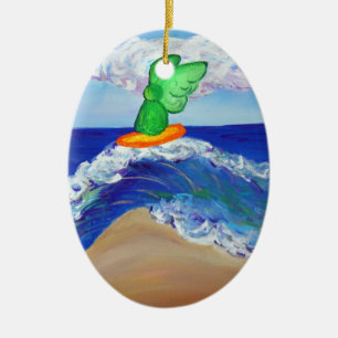 Ornement En Céramique Angel de surf Raphael équitation Guérison Ornament