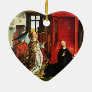 Ornement En Céramique ANGÉNIE ANGÉL Archange Gabriel, Vierge, Coeur