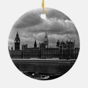 Ornement En Céramique Angleterre vintage Londres maisons du parlement 70