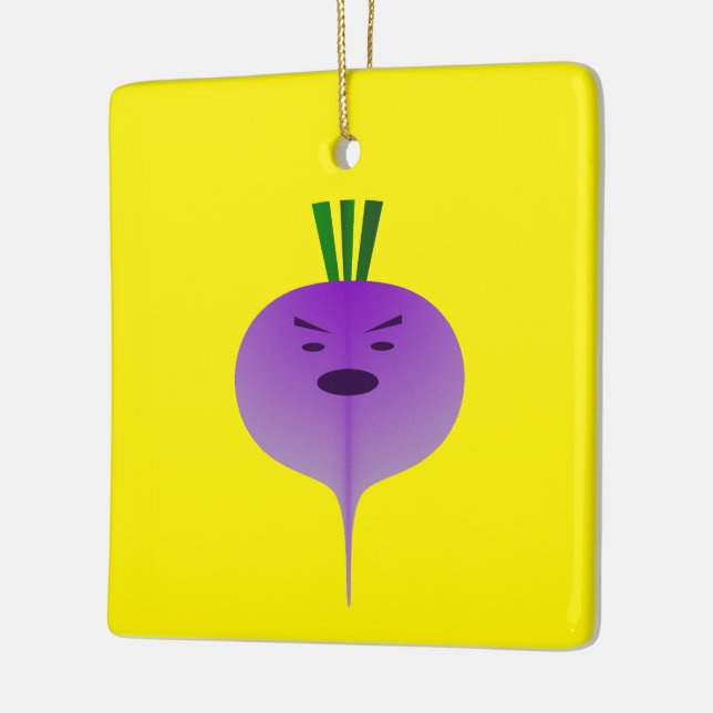 Ornement En Céramique Angry Turnip par Kenneth Yoncich (Gauche)