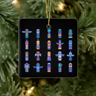 Ornement En Céramique Animaux haïdas Pride autochtone canadienne