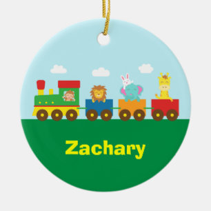 Ornement En Céramique Animaux Mignons et Colorés Train pour Enfants
