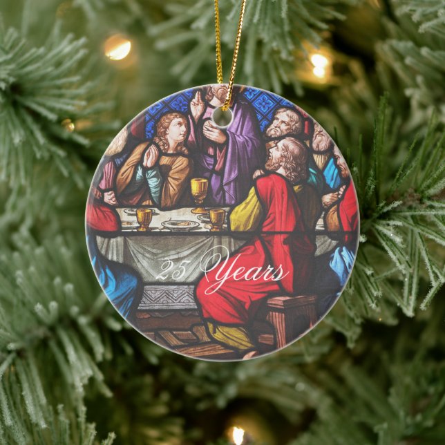 Ornement En Céramique Anniversaire de l'ordre du prêtre Modifier le text (Arbre)