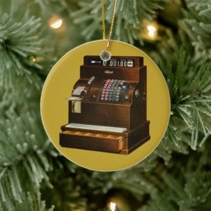 Ornement En Céramique Antique caisse enregistreuse, commerce de détail V