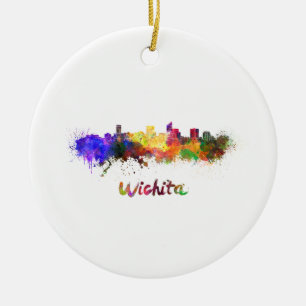 Ornement En Céramique Aquarelle Wichita