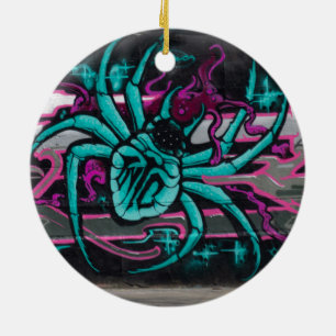 Ornement En Céramique Araignée turquoise sauvage