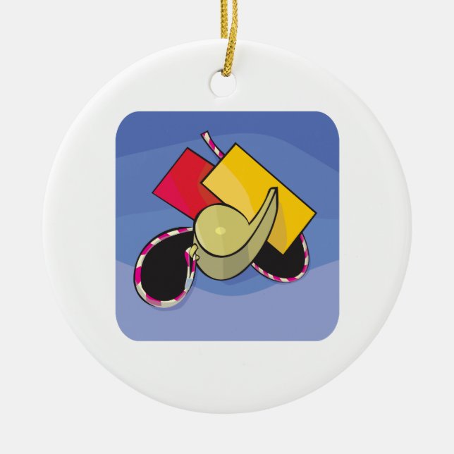 Ornement En Céramique Arbitre du football (Devant)