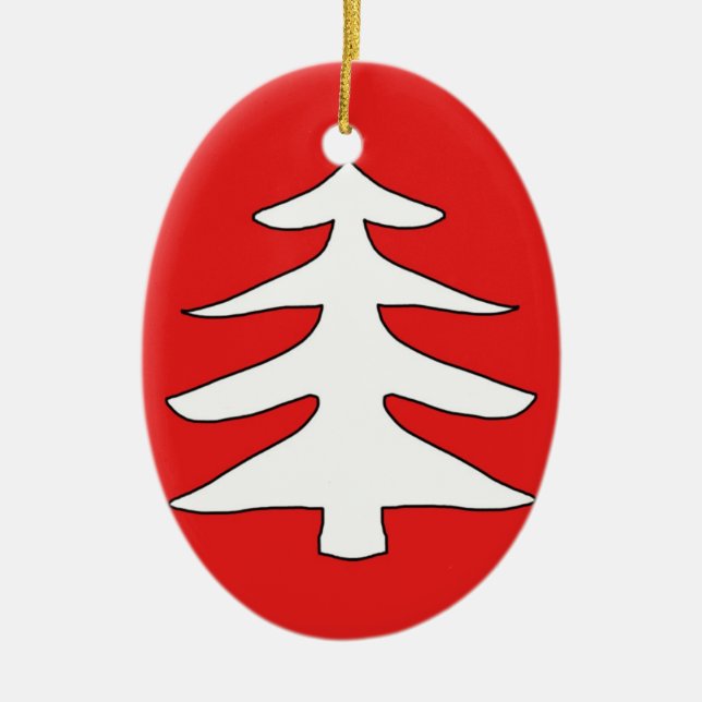 Ornement En Céramique Arbre de Noël (Devant)