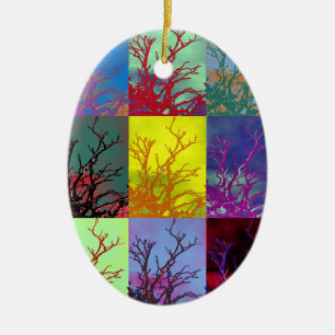 ORNEMENT EN CÉRAMIQUE ARBRES